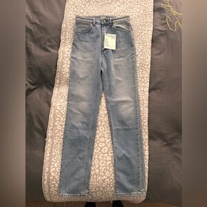 Toteme Standard New Slim Fit High Waist Full Length Denim Light Blue